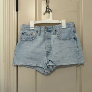 Levi's Light Blue Jean Shorts
